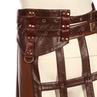 RQ-BL Women's Steampunk Faux Leather Half Skirt