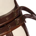 RQ-BL Women's Steampunk Faux Leather Half Skirt