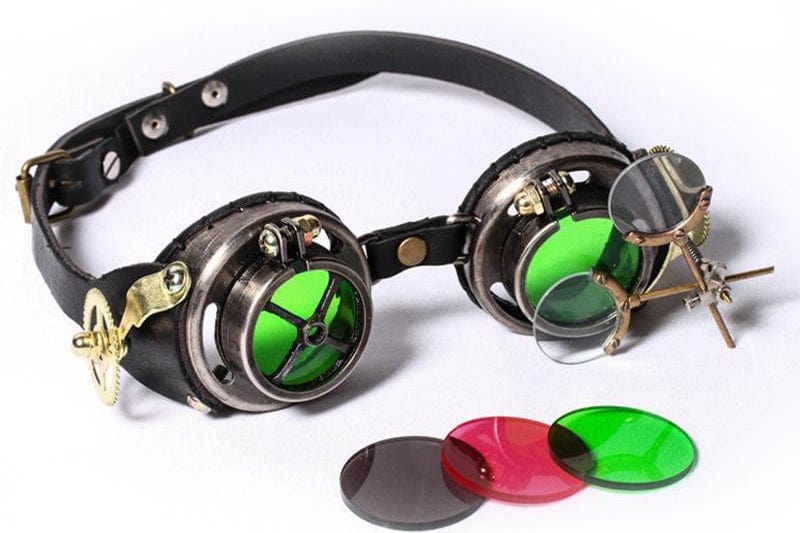 RQ-BL Women's Steampunk Gear Buckle Goggle