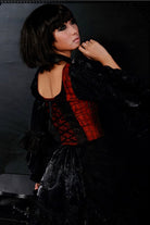 RQ-BL Women's Steampunk Irregular Lace Splice Halterneck Dress