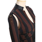 RQ-BL Women's Steampunk Leather Striped Vest