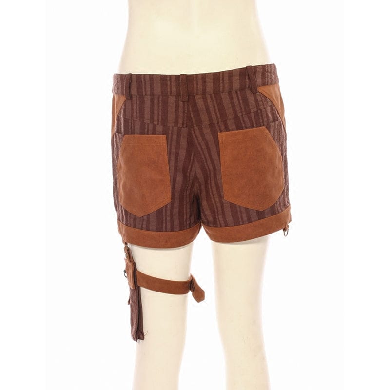 RQ-BL Women's Steampunk Shorts with Thigh Pouch
