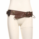 RQ-BL Damen-Gürtel aus Kunstleder mit Steampunk-Riemchenschnalle