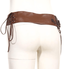 RQ-BL Damen-Gürtel aus Kunstleder mit Steampunk-Riemchenschnalle